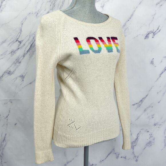 Zadig & Voltaire | Graphic Cashmere Sweater “LOVE” | M - Picture 5 of 9